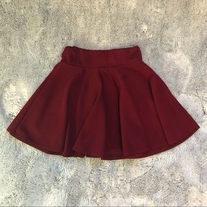 Red A-Line Mini Skirt